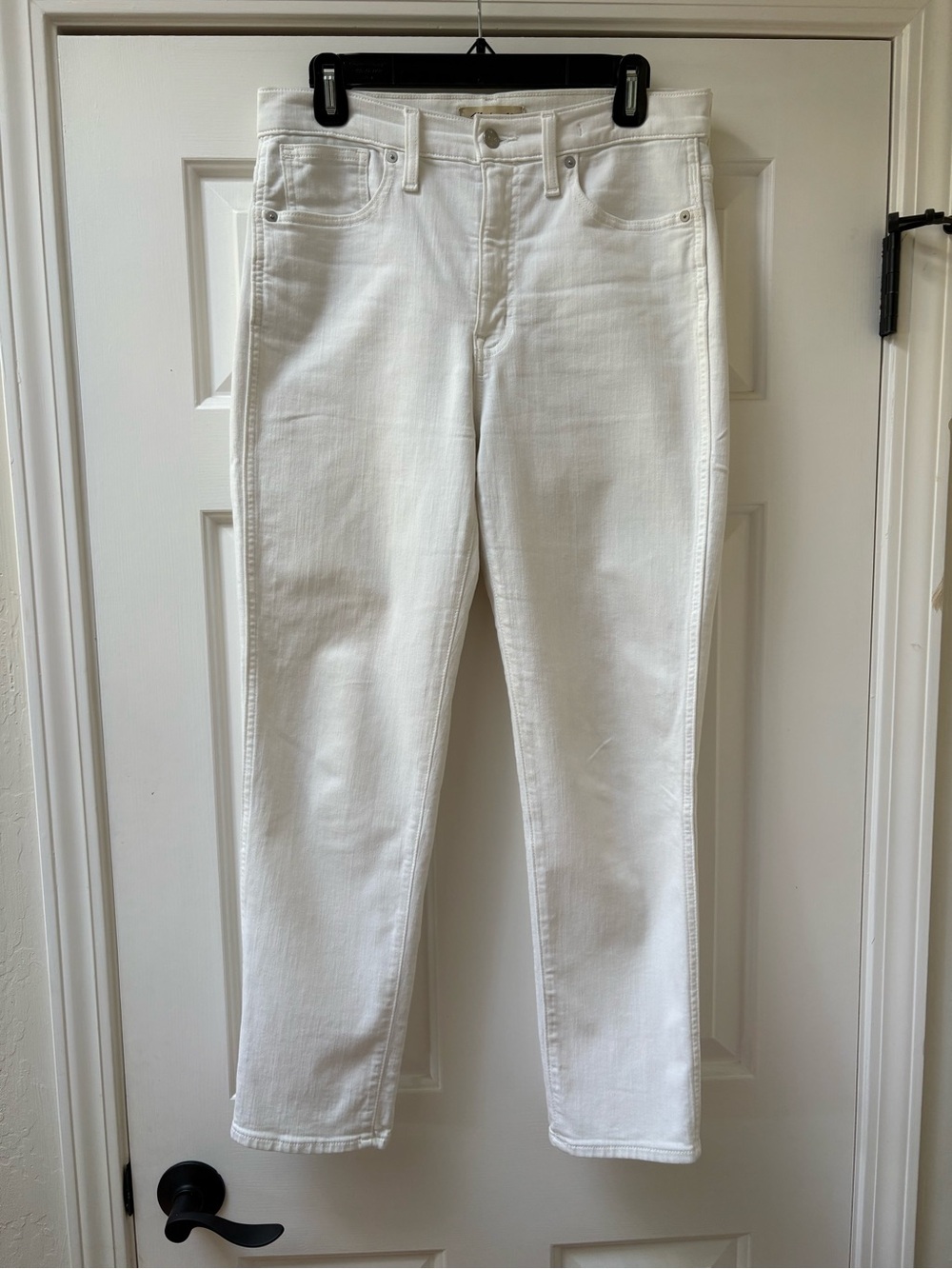 Madewell White Straight-Leg Jeans